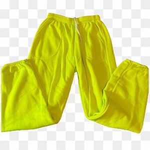 neon yellow sweats